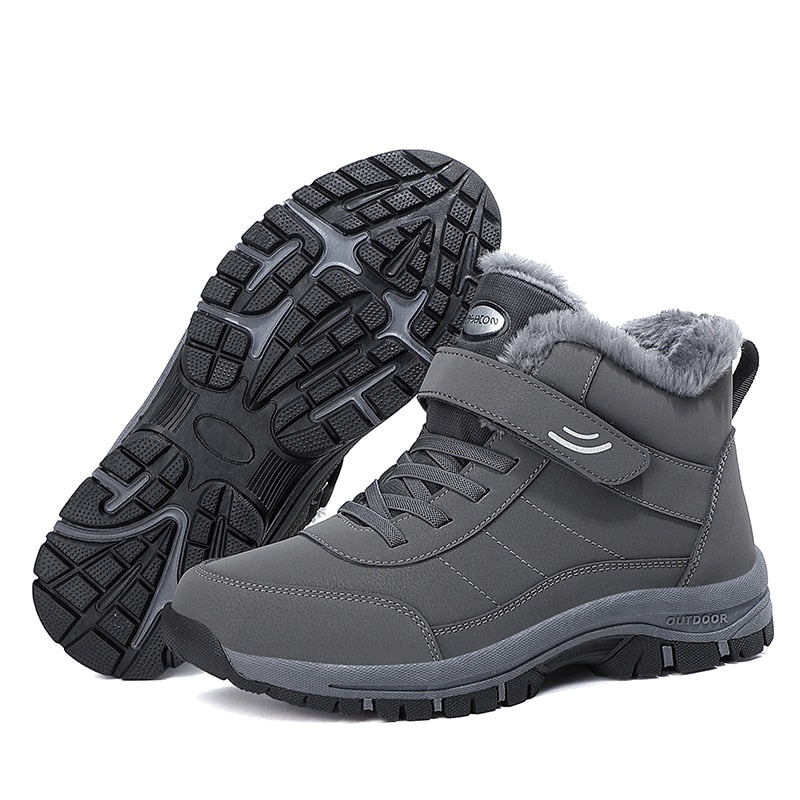 Super Warm Men Boots Winter Waterproof Platform Women Boots With Fur Outdoor Unisex Ankle Boots Men Sneakers Snow Boots Shoe