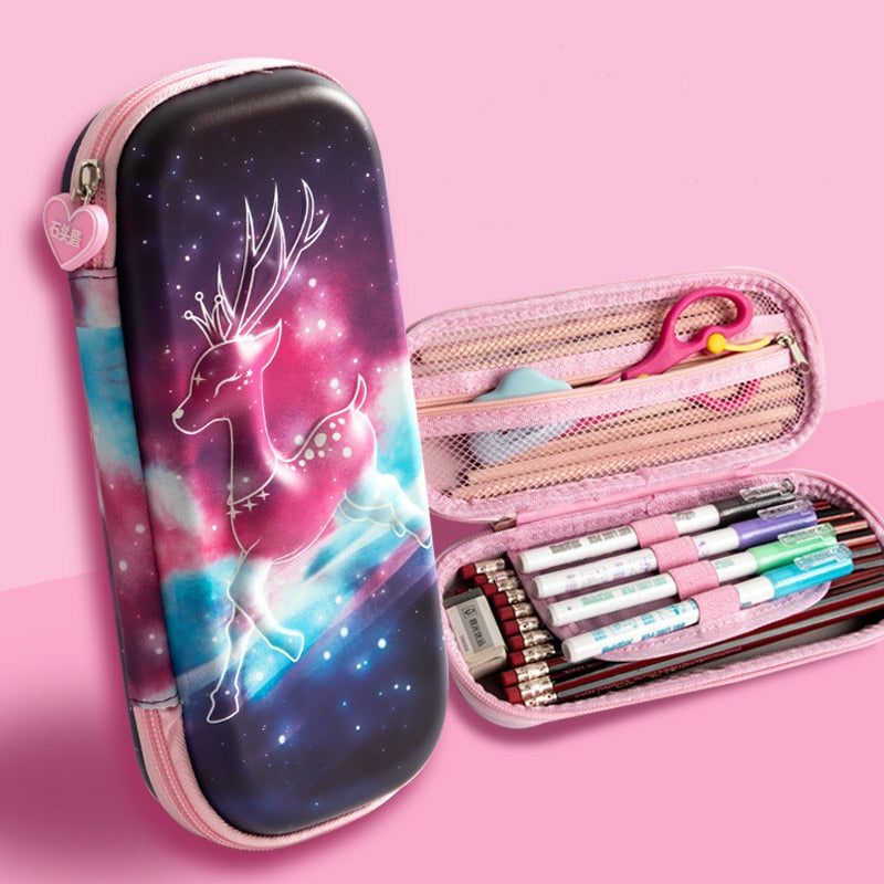 3D stereo animal pencil case plastic Stationery box School Pencil cases for girls pen case boy student pen box cute pen bag gift