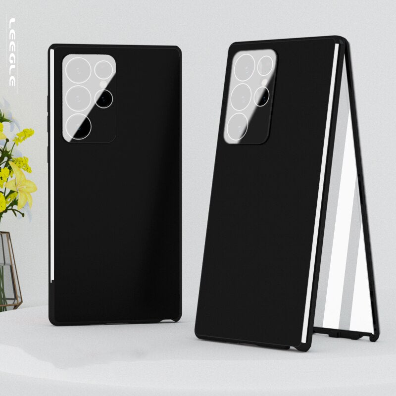 2023 New Metal Shell For Samsung Galaxy S23 S22 S21 ultra Phone Case Built in Lens protection titanium alloy mobile phones cover