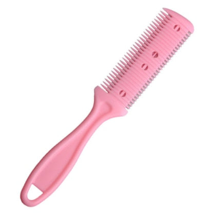 1 Pc Multicolor Hair Cut Barber Styling Scissor Razor Magic Blade Combs Hairdressing Tool Kit Double-Sided Knife Hair Scissors