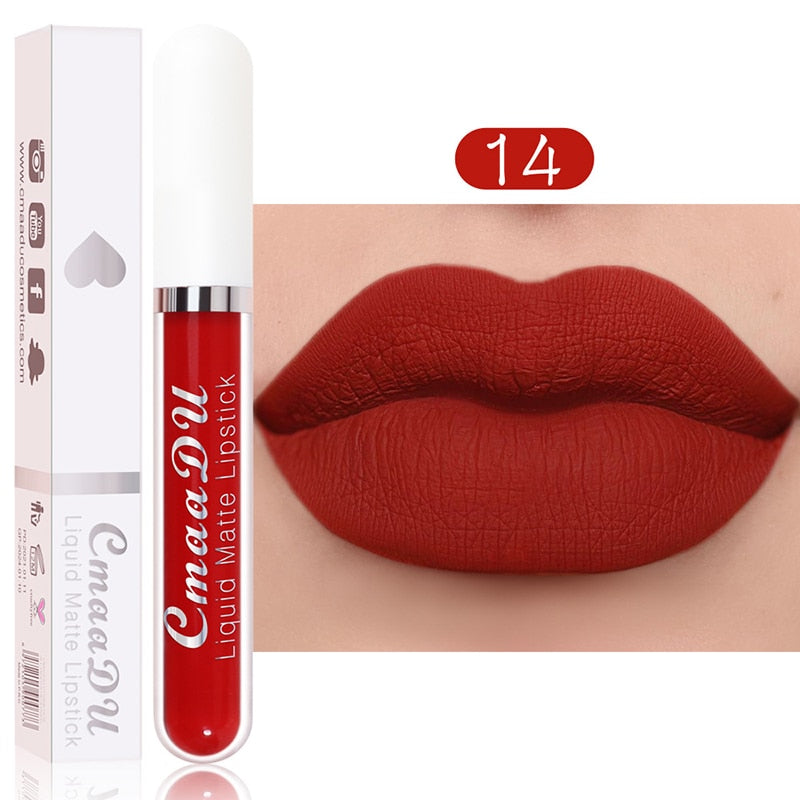 Lip Gloss Long Lasting Matte Velvet Lip Stick Lip Makeup Liquid Lipstick Women Beauty Sexy Red Waterproof Cosmetics Lipgloss