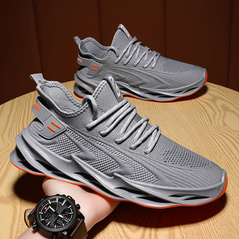 Spring Summer Fashion Mens Running Shoes Mesh Breathable Blade Sneakes Light Weight Sports Shoes Men Training Marathon Sneakes