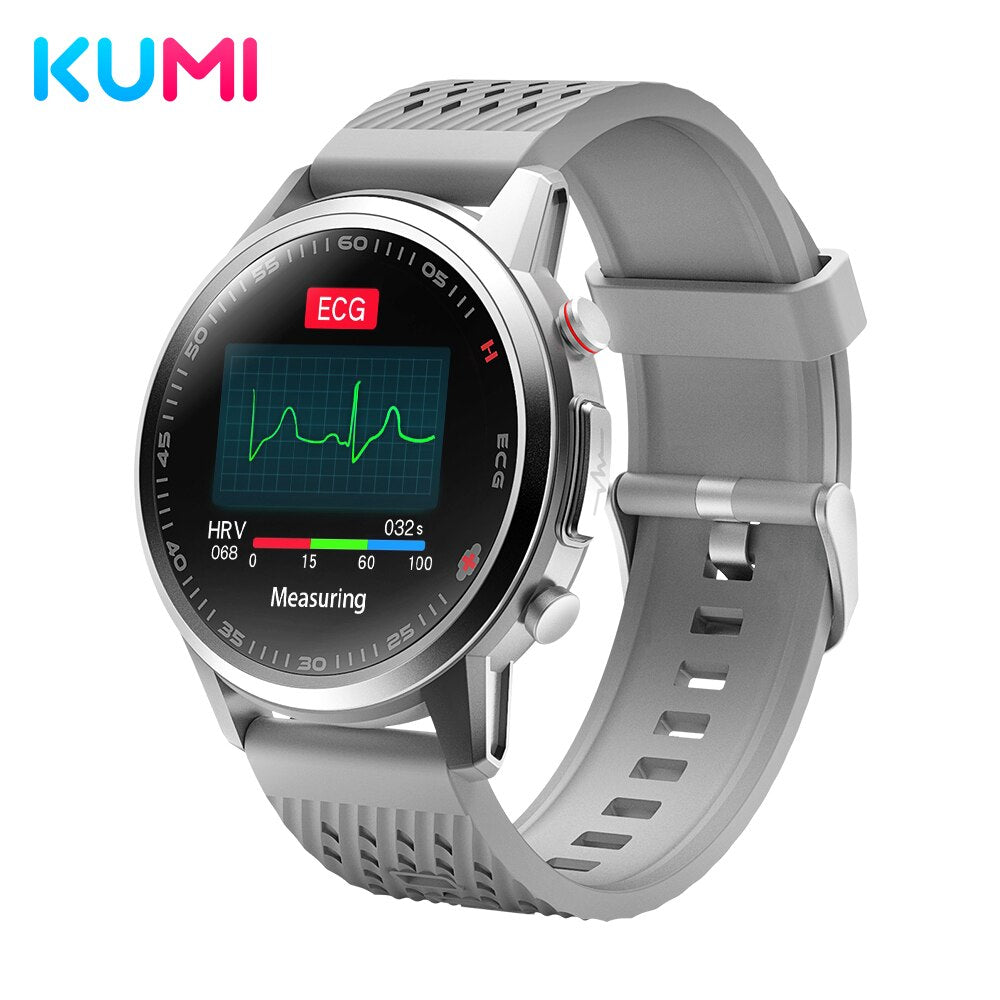 KUMI KU3 Pro Men  Smart Watch Laser Health ECG Monitor Heart Rate Blood Pressure Tracker Waterproof Smartwatch for IOS Andro