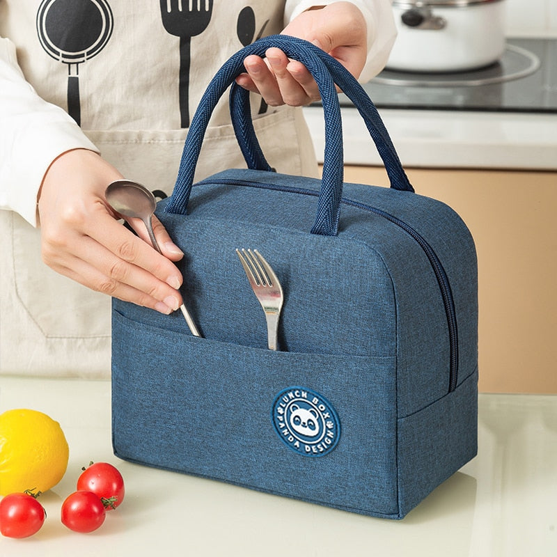 Portable Lunch Bags  For Kids Handigs Thermel Insulatad Camvas Tite Pouch  Scholl Bento  Picnic Food Storege Conteiners Kitchen