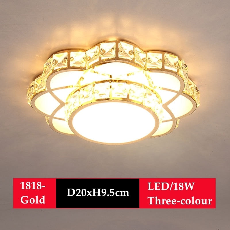 Nordic Modern Led Ceiling Lights for livingroom bedroom lustre led home decor Dimmable Ceiling light Crystal/Gold Ceiling Lamp