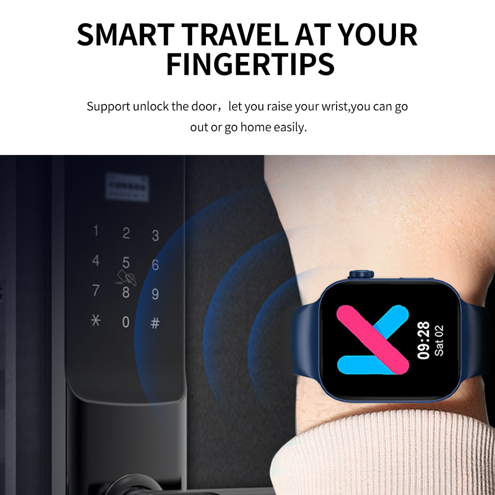 KUMI  KU2 Max Men Smart Watch Bluetooth Call Sport Fitness Heart Rate Blood Pressure Sleep Monitor IP67 Waterproof Women Smartwa