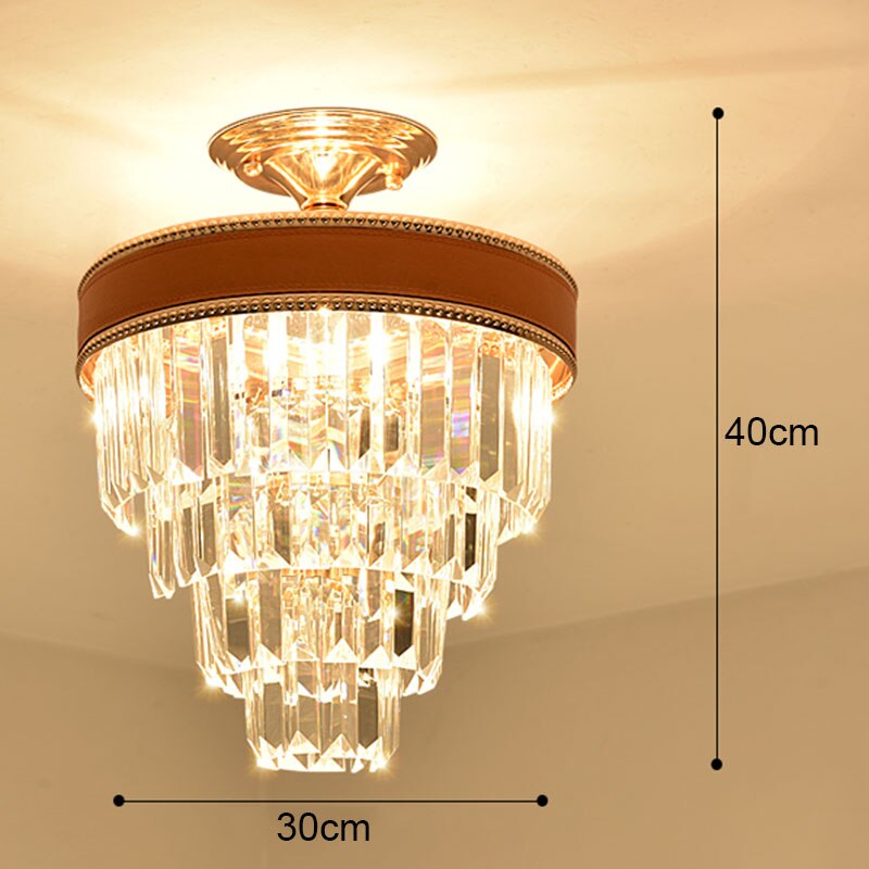 Luxury Crystal Ceiling Small Chandelier Living Room Decoration Bedroom Porch Corridor Led Indoor Pendant Lighting For Home
