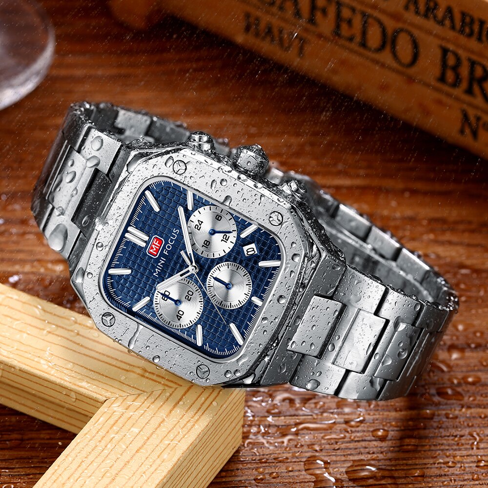 MINI FOCUS Mens Watches Top Brand Luxury Fashion &amp; Casual Men Watch Chronograph Quartz Analog Subdial Hands Wristwatches Male