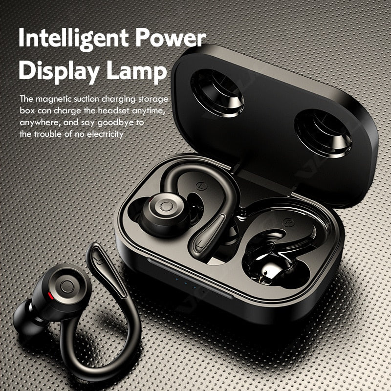 Wireless Bluetooth Headphones Sports Waterproof TWS Bluetooth 5.1 Earphone HiFi Stereo Earbuds Noise Cancelling Headset With Mic