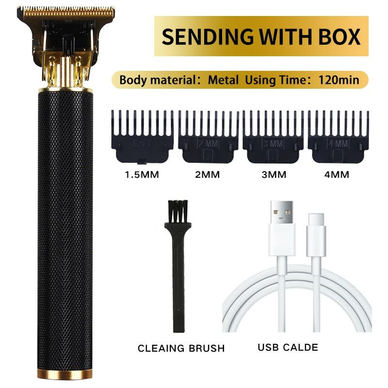 Vintage T9 Electric Hair Clipper Hair Cutting Machine Professional Men&#39;s Electric Shaver Rechargeable Barber trimmer for men USB