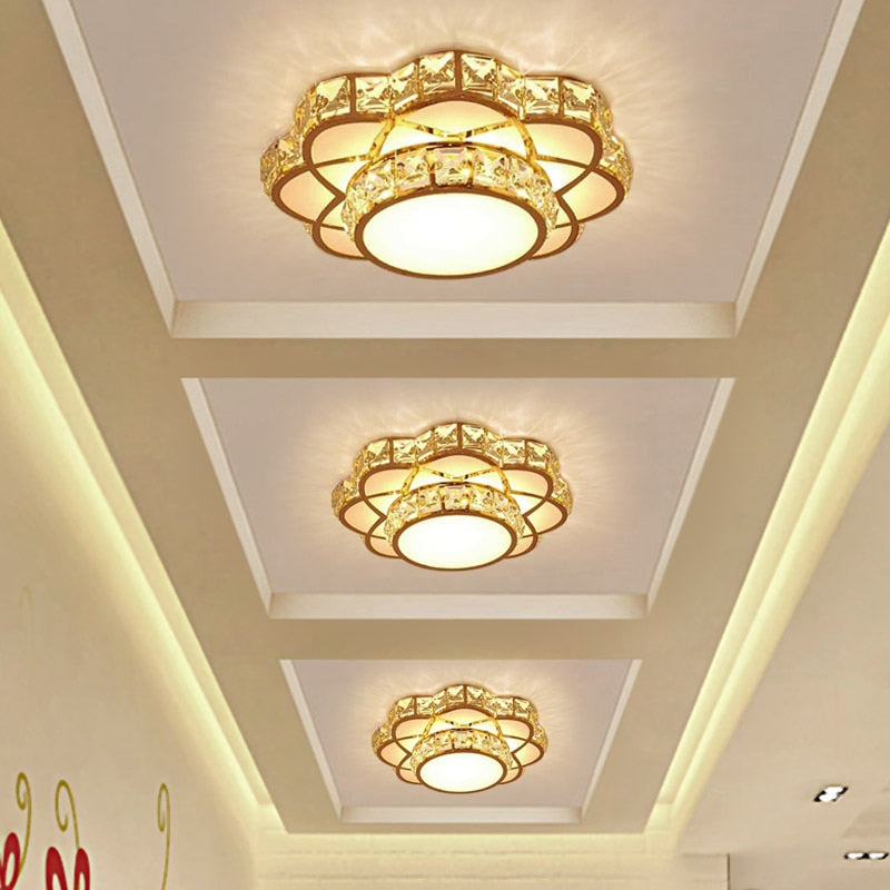 Nordic Modern Led Ceiling Lights for livingroom bedroom lustre led home decor Dimmable Ceiling light Crystal/Gold Ceiling Lamp