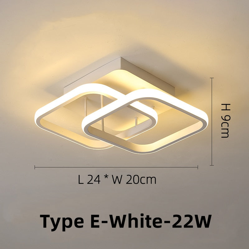 Modern LED Aisle Ceiling Lights Black White Corridor Light Balcony Lights Ceiling Lamp For Bedroom Living Room Home Lighting