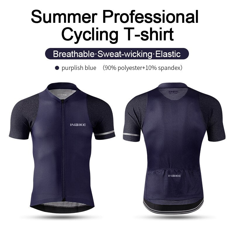 INBIKE Pro Cycling Jersey MTB Bike Summer Short Sleeve Clothes Ropa Ciclismo Fitness Shirt New Men Bicycle Jerseys Clothes JS003