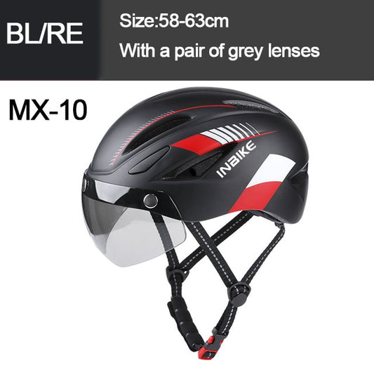 INBIKE Cycling Helmet Ultralight Bicycle Helmets Man with Goggles MTB Bike Helmet Men Women Mountain Road Sport Specialiced MX-3