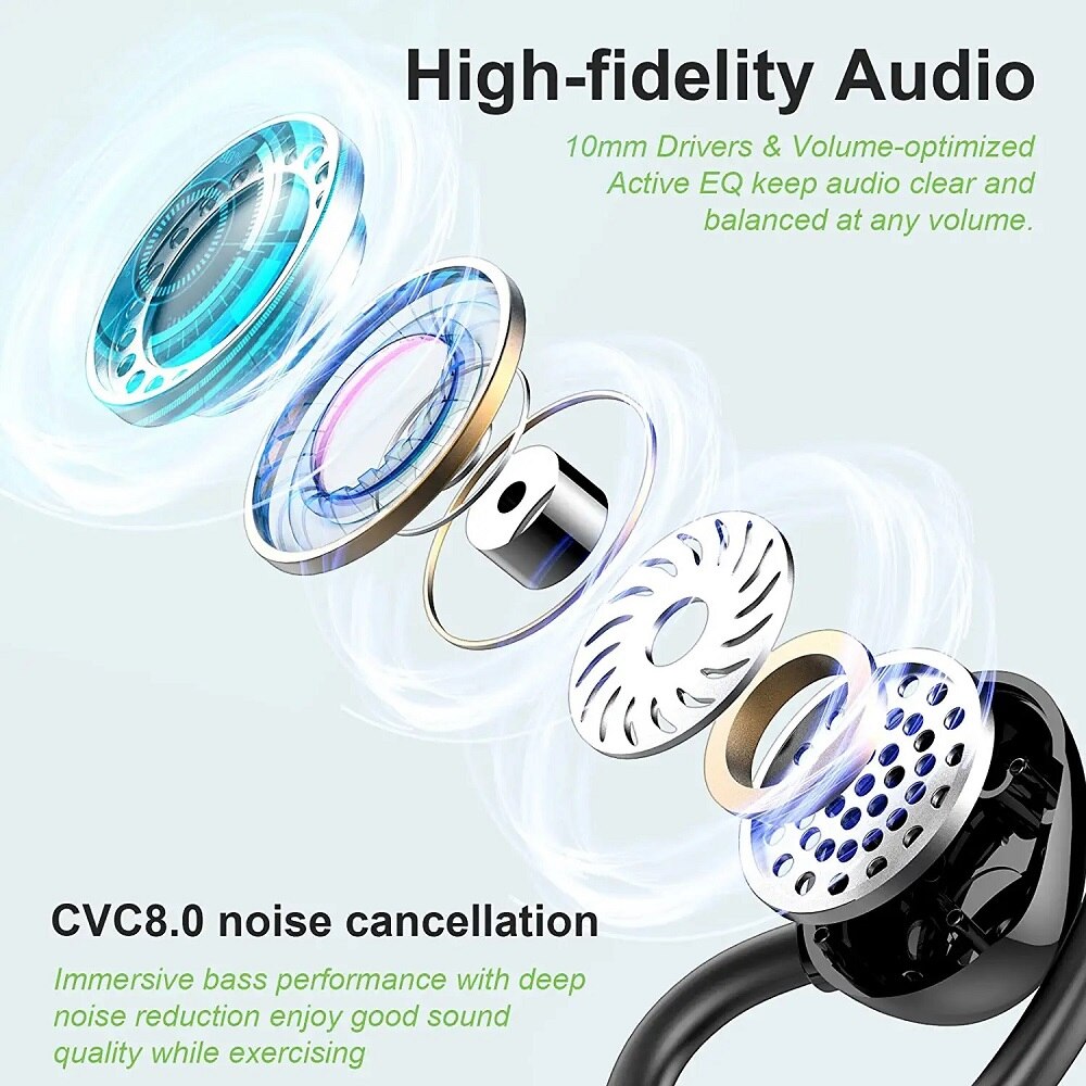 TWS Bluetooth Wireless Headphone 9D Stereo Sports Bluetooth V5.1 Earphones LED Waterproof Earbuds Headsets with Dual Microphone