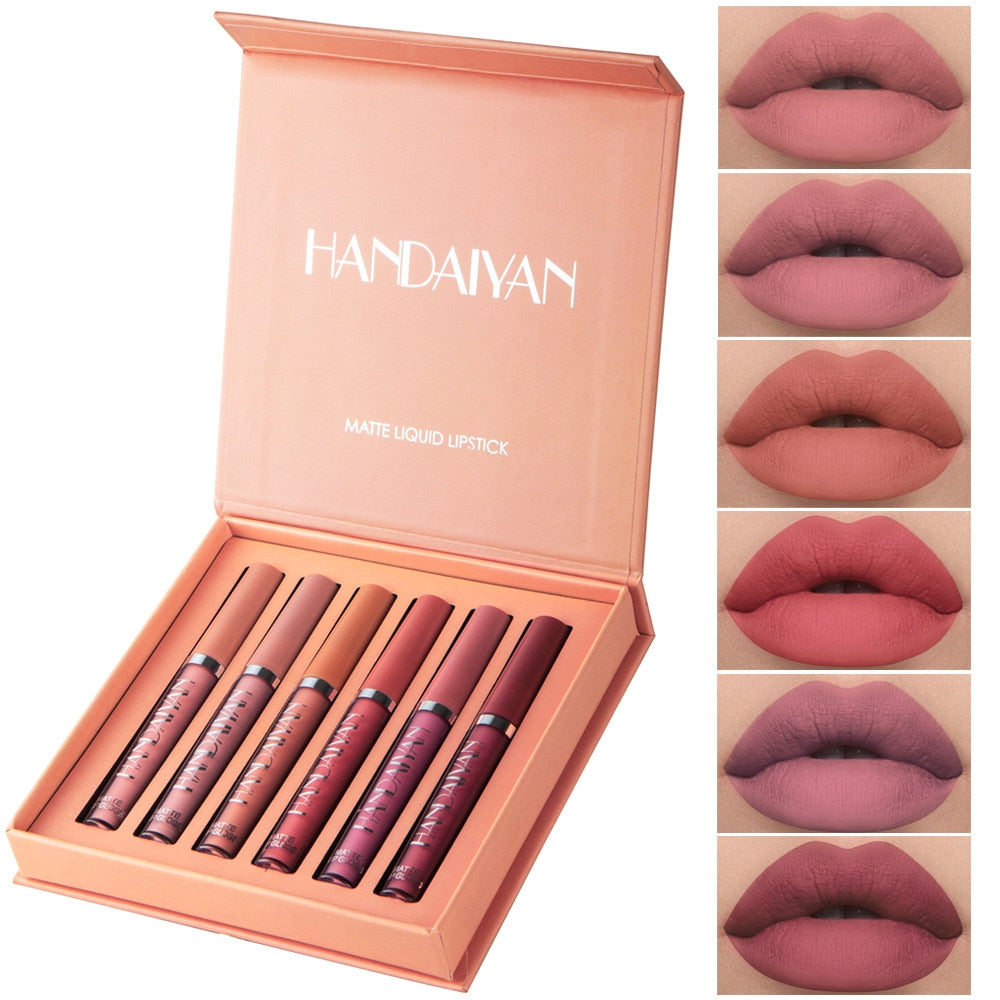 Makeup Lipstick Is Not Easy To Dip Cup Matte Liquid Lipstick 6 Lip Gloss Lip Glaze Set Wholesale Matte Lipstick  Lazy Lipstick