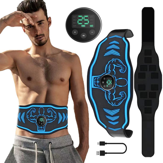 ABS Toning Belt Abdominal Muscle Toner EMS Muscle Stimulator Men Women Fitness Training Body Shaping Home Gym Workout Exercise