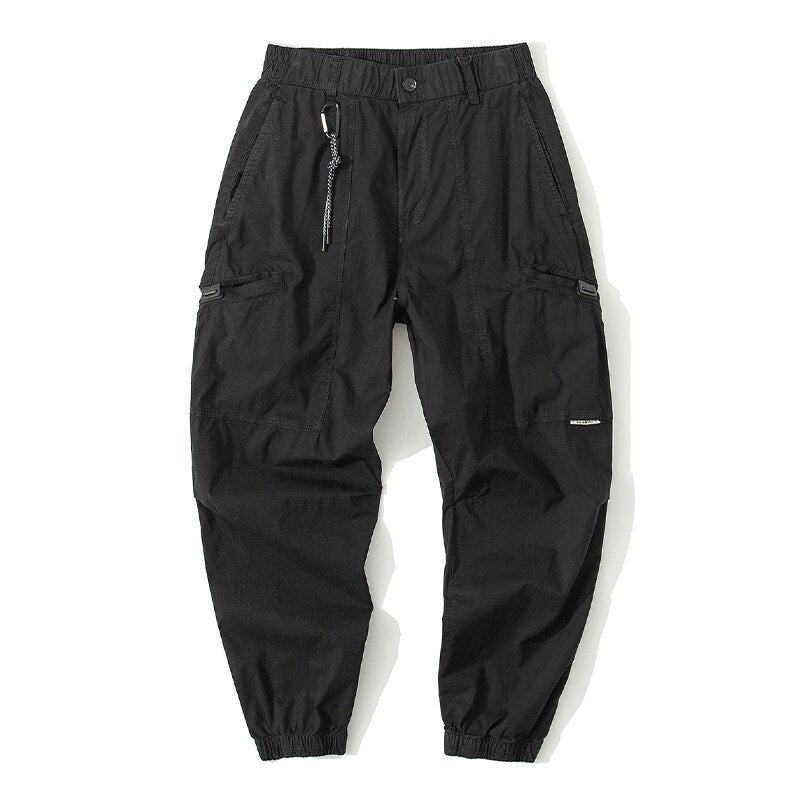 2022 Japanese Streetwear Loose Black Cargo Pants Korean Jogging Harem Pants Men Clothing Harajuku Tactical Trousers Male Joggers