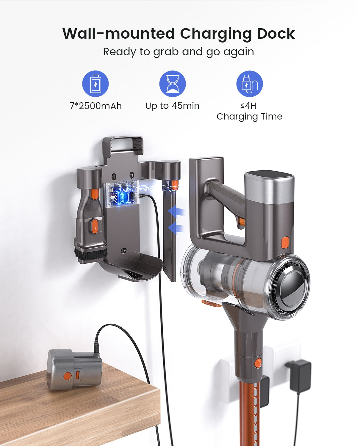 400W 33Kpa S11 Cordless Wireless Vacuum Cleaner 45Mins Removable Battery with display Smart Home Appliance Aspiradora