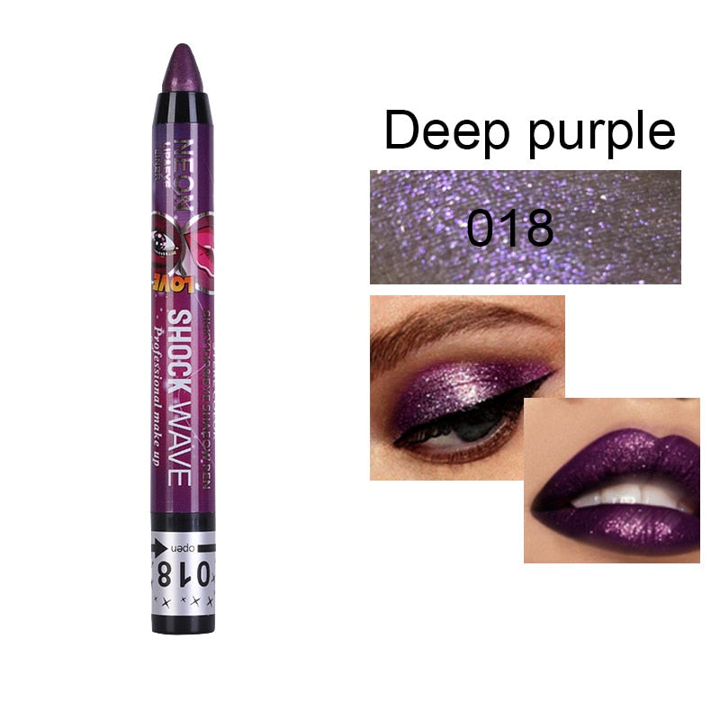 36 Colors Long-lasting Eyeshadow Pencil Waterproof Pigment Blue Brown Black Eyeliner Pen Women Fashion Color Eye Makeup Cosmetic