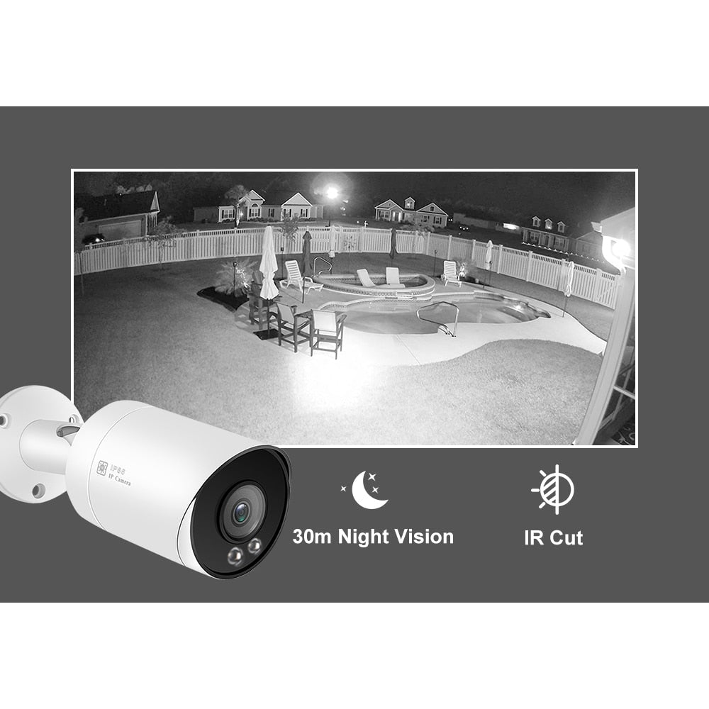 Anpviz 5MP Bullet POE IP Camera Outdoor Security Camera 30m IR Hikvision Compatible With Audio Motion Alarm IP66 H.265 Danale