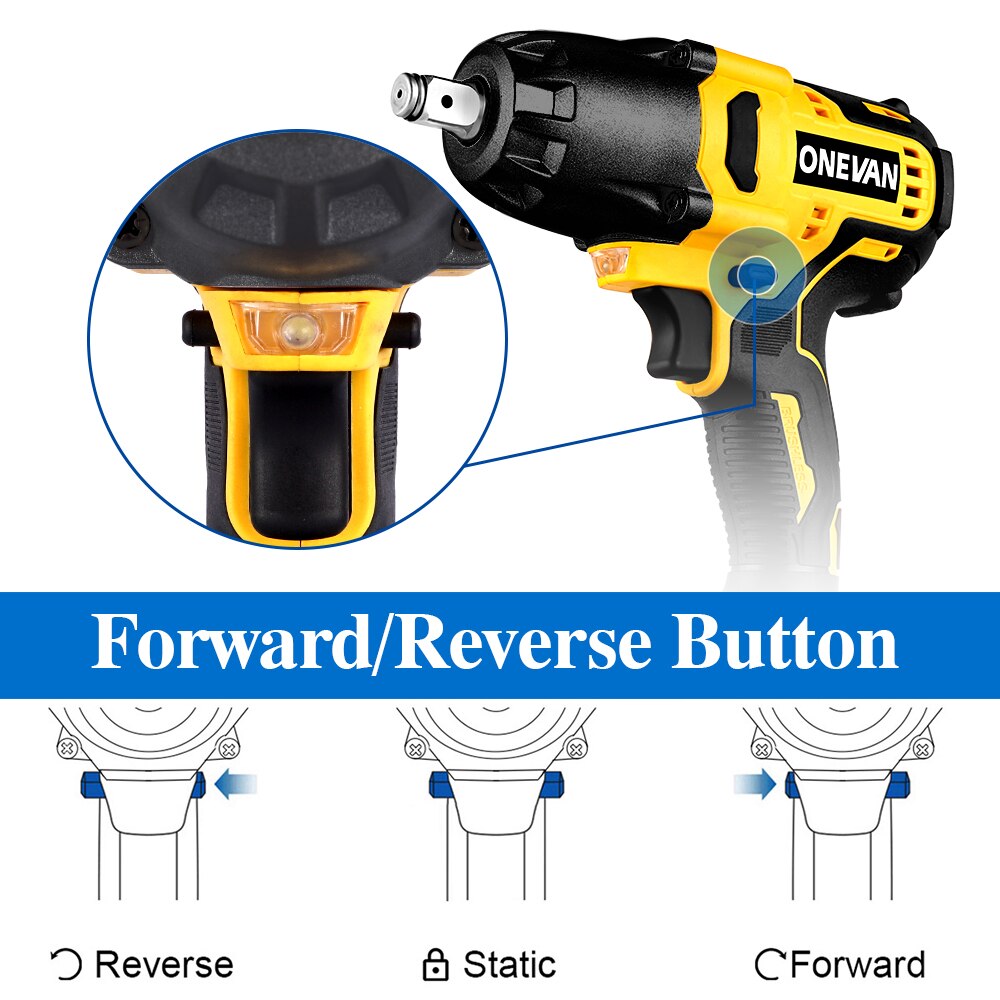 850 N.M 388VF Brushless Electric Impact Wrench 1/2&quot; with 2x2000mah Lithium-Ion Battery 3 Gears Adjustable For Makita 18V Battery