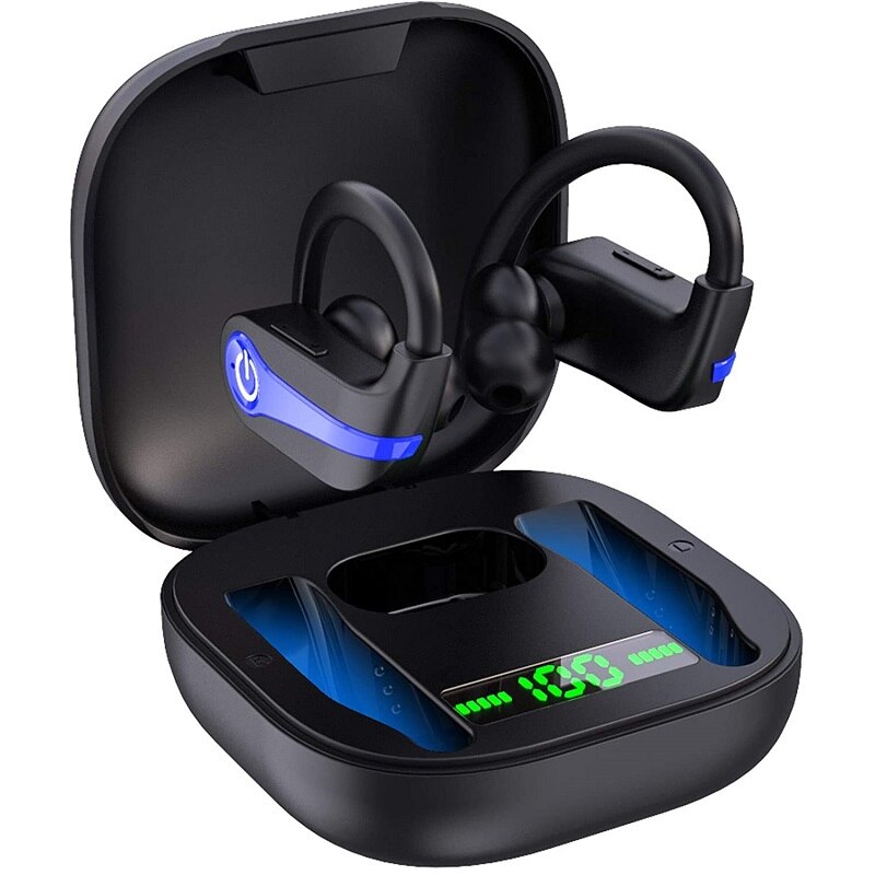 TWS Bluetooth 5.1 Earhook Earphone Sports LED Headsets Headphone Wireless Earbuds Noise Reduction With Microphone For HiFi Music