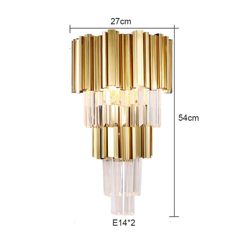 Modern Light Luxury Crystal Wall Lamp Living Room Bedroom Tv Wall Bedroom Bedside Led Lights