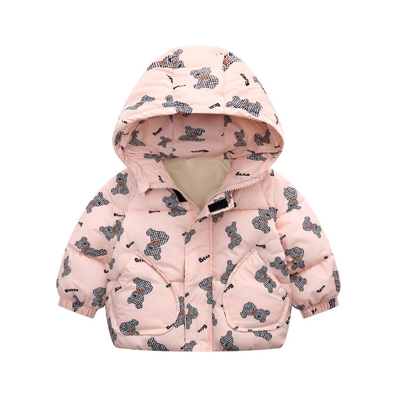 2022 Winter Toddler Baby Boys Jackets For Boys Hooded Thick Warm Girls Down Jacket Children&#39;s Outerwear Coats Kids Clothes 2-6Y