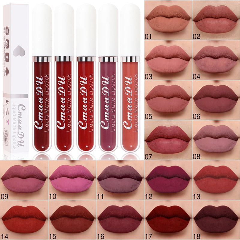 Lip Gloss Long Lasting Matte Velvet Lip Stick Lip Makeup Liquid Lipstick Women Beauty Sexy Red Waterproof Cosmetics Lipgloss