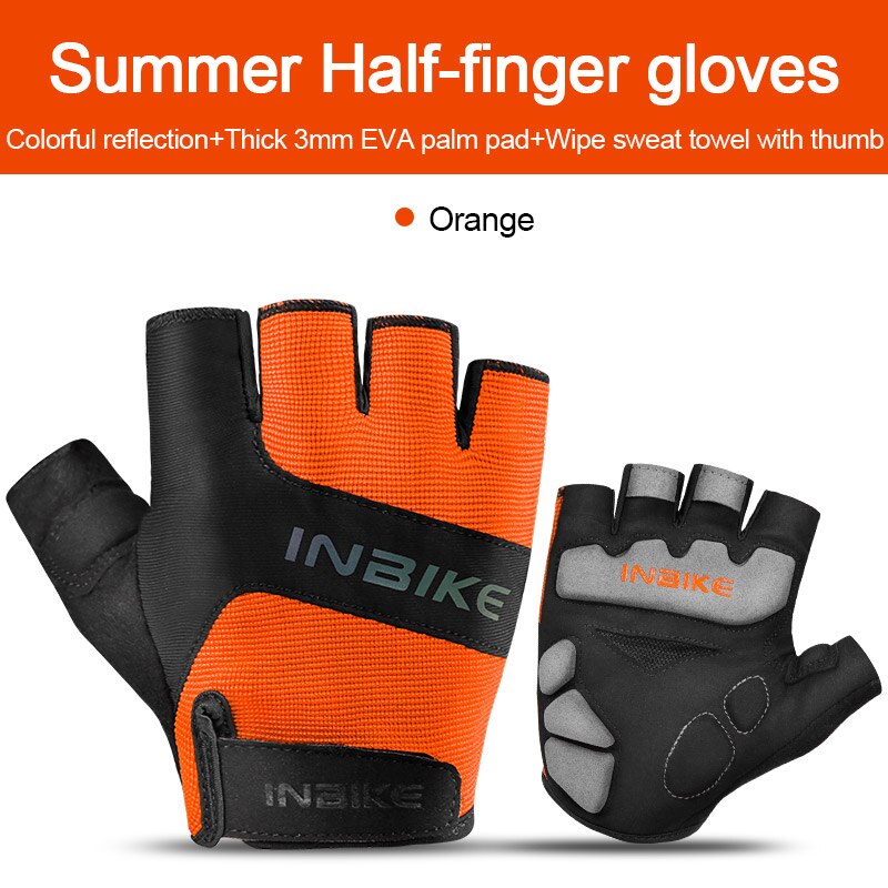 INBIKE 2023 Shockproof Cycling Gloves Fingerless MTB Bicycle Gloves Summer for Men Fitness Outdoor Sports Gym Bike Accessories