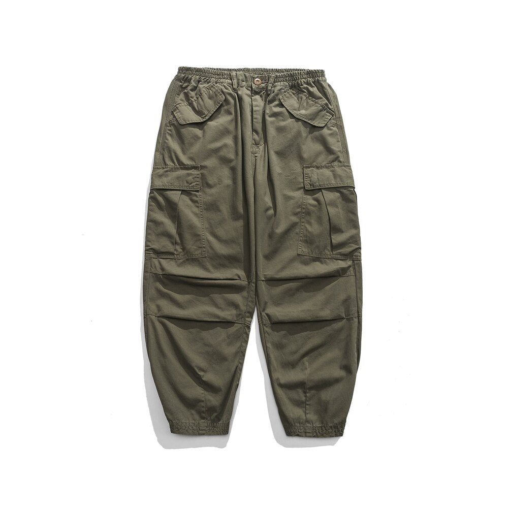 American Hip Hop Loose Cargo Pants Men Clothing Harajuku High Quality Streamers Casual Harem Pants Korean Streetwear Trousers