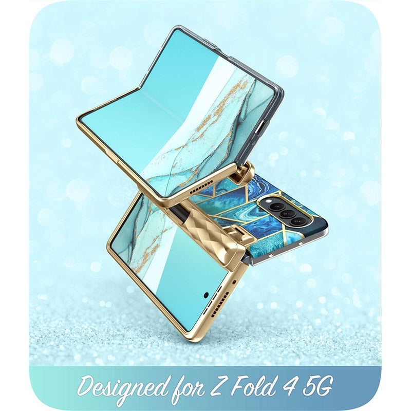 For Samsung Galaxy Z Fold 4 Case 5G (2022) I-BLASON Cosmo Slim Stylish Protective Bumper Case with Built-in Screen Protector