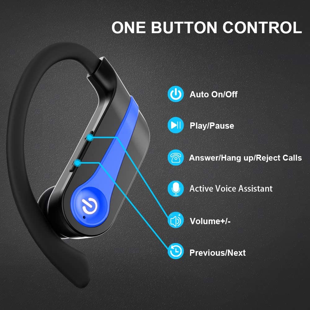 TWS Bluetooth 5.1 Earhook Earphone Sports LED Headsets Headphone Wireless Earbuds Noise Reduction With Microphone For HiFi Music