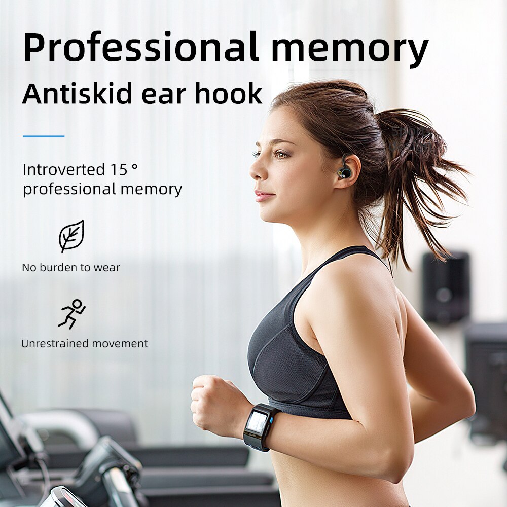 TWS Wireless Earphone Bluetooth 5.2 Dual Stereo Noise Reduction Headset Bass Touch Control Earbuds Long Standby Headphone Newest