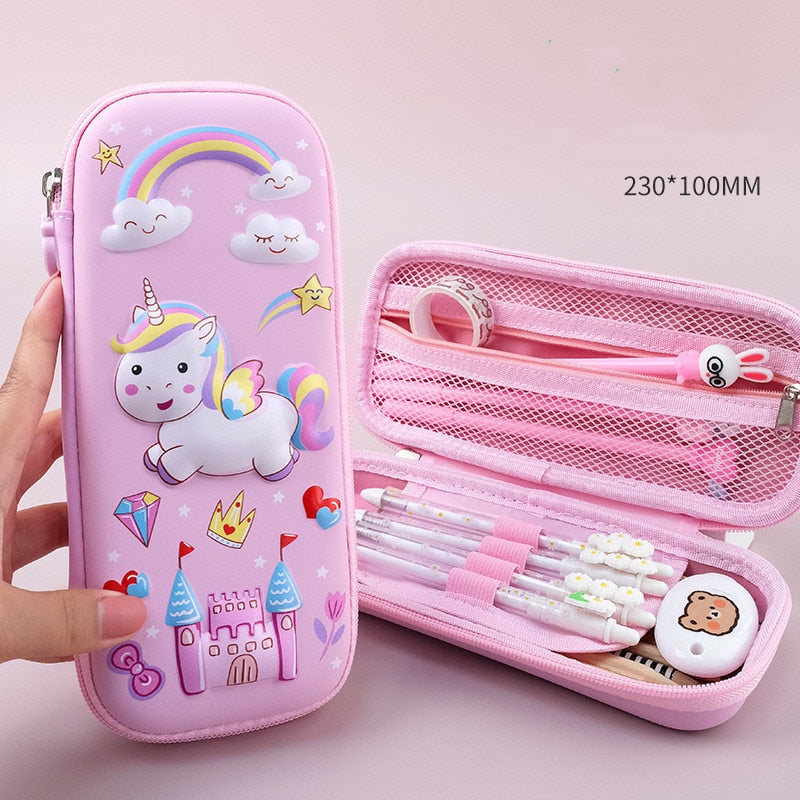 3D stereo animal pencil case plastic Stationery box School Pencil cases for girls pen case boy student pen box cute pen bag gift