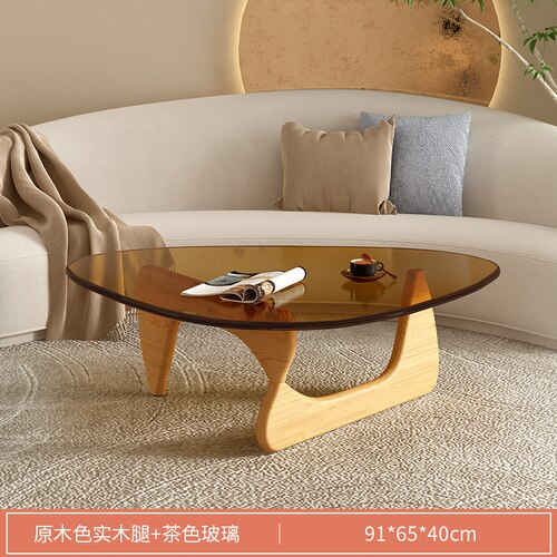 Luxury Modern Coffee Table Black Glass Sofa Coffee Table Transparent Minimalist Sofa Design Mesa De Centro De Sala Furniture