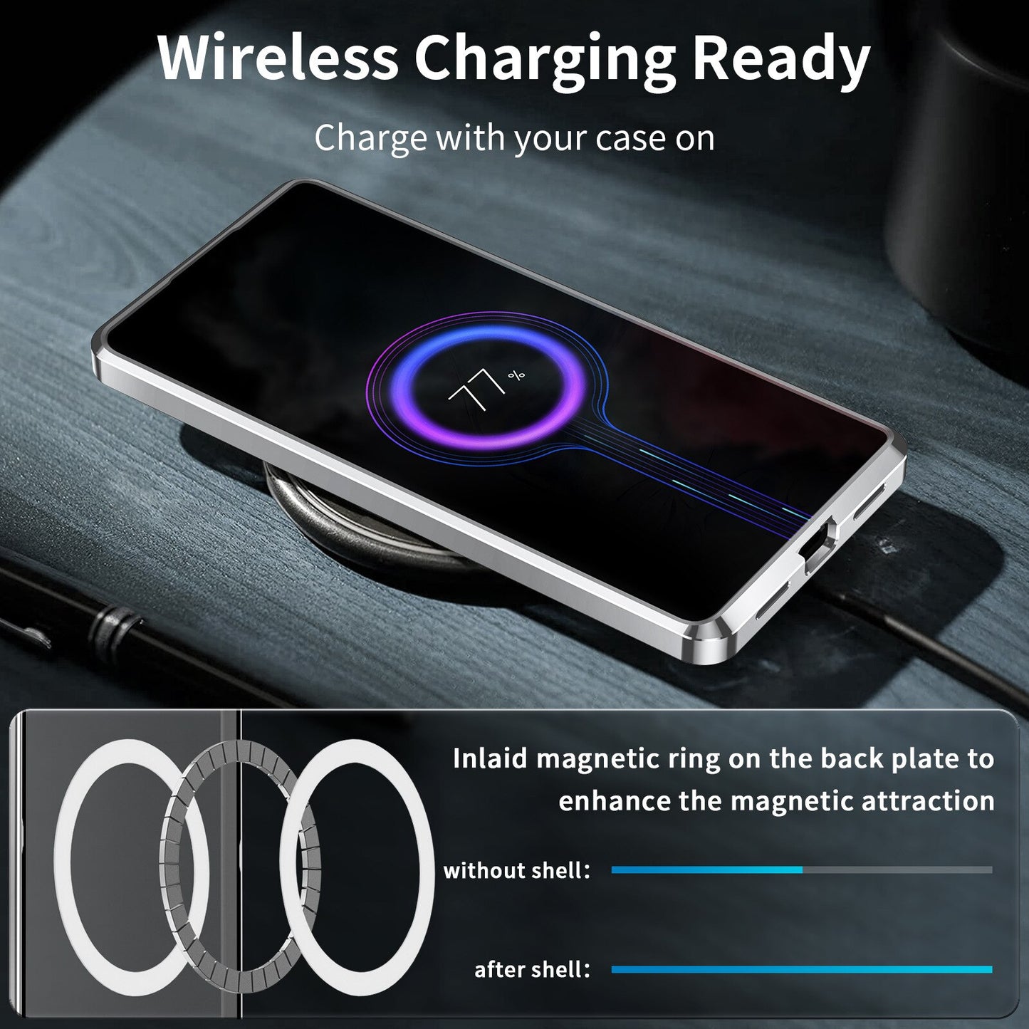 For Samsung Galaxy S23 S22 S21 Note 20 10 Ultra Magnetic Magsafe Case Metal Alloy Glass Frosted Protective ultra-thin back cover