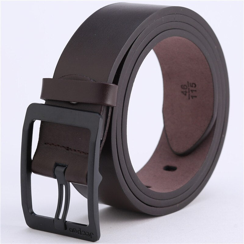 New Leather Men Business Pin Buckle Belt Head Layer Cowhide Casual Fashion Pants New Trend Luxury High Quality Men&#39;s Belt