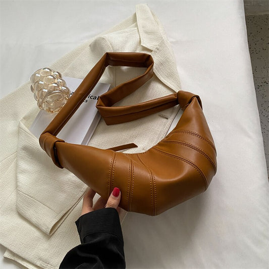 Vintage Handbag for Women Designer Luxury Shoulder Bags Soft Leather Crossbody Bag Simple Solid Color Hobo Bags Women Bag Travel