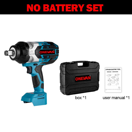 ONEVAN 2200NM 2500W High Torque Brushless Cordless Electric Impact Wrench 3/4 inch Power Tools Compatible For Makita 18V Battery