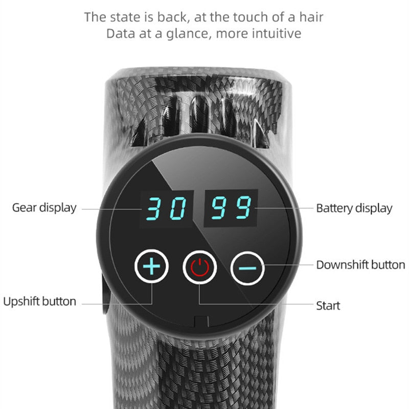 Electric Massage Gun Professional Pain Relief Big Power Muscle Massager Body Relaxation Fascial Gun Fitness Relaxation Equipment
