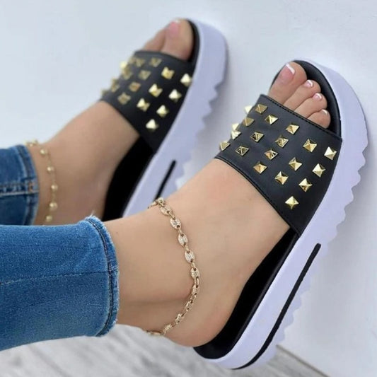 Women Sandals 2022 Punk Style Heels Sandals For Summer Shoes Women Thick Bottom Slippers Platform Sandals Wedges Chaussure Femme