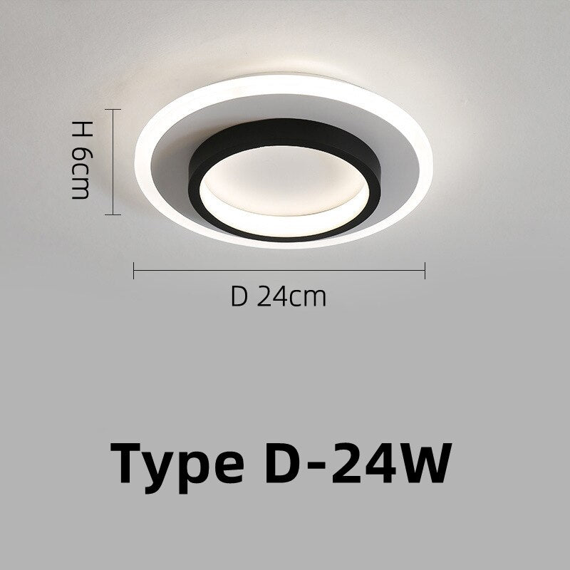 Modern LED Aisle Ceiling Lights Black White Corridor Light Balcony Lights Ceiling Lamp For Bedroom Living Room Home Lighting