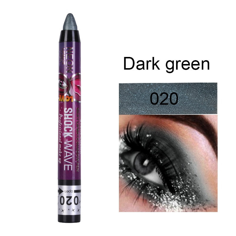 36 Colors Long-lasting Eyeshadow Pencil Waterproof Pigment Blue Brown Black Eyeliner Pen Women Fashion Color Eye Makeup Cosmetic