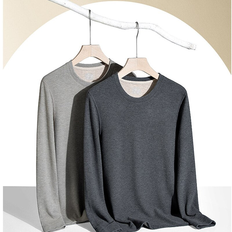 2022 New German Velvet Silk And Wool Men&#39;s Warm Suit High Quality Super Soft  Slim Men&#39;s Winter Thermal Underwear Two-Piece Suit