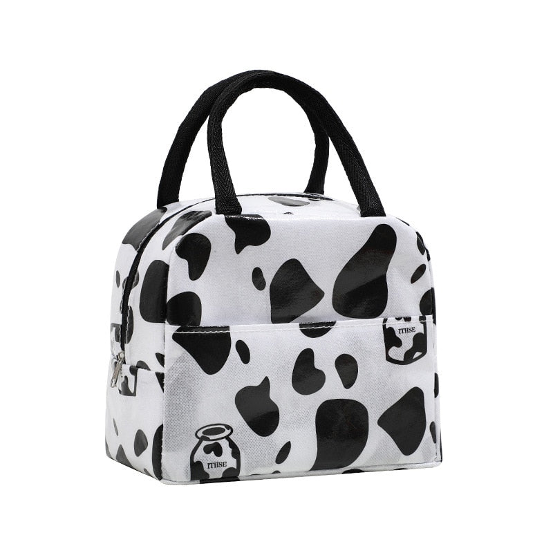 New Portable Lunch Bag Portable Insulated Canvas Lunch Bag Ladies Kids Breakfast Storage Bag Food Cooling Insulation Container