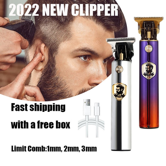 Direct Charge Hair Trimmer For Men Rechargeable Shaver Beard Barber Hair Electric T9 Cutting Machine Digital Display LCD Fader