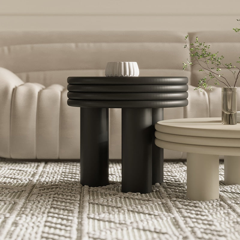 Minimalist Round Coffee Table Books Sedentary White Entryway Table Laptop Low Mesas De Centro Para Sala Balcony Furnlture