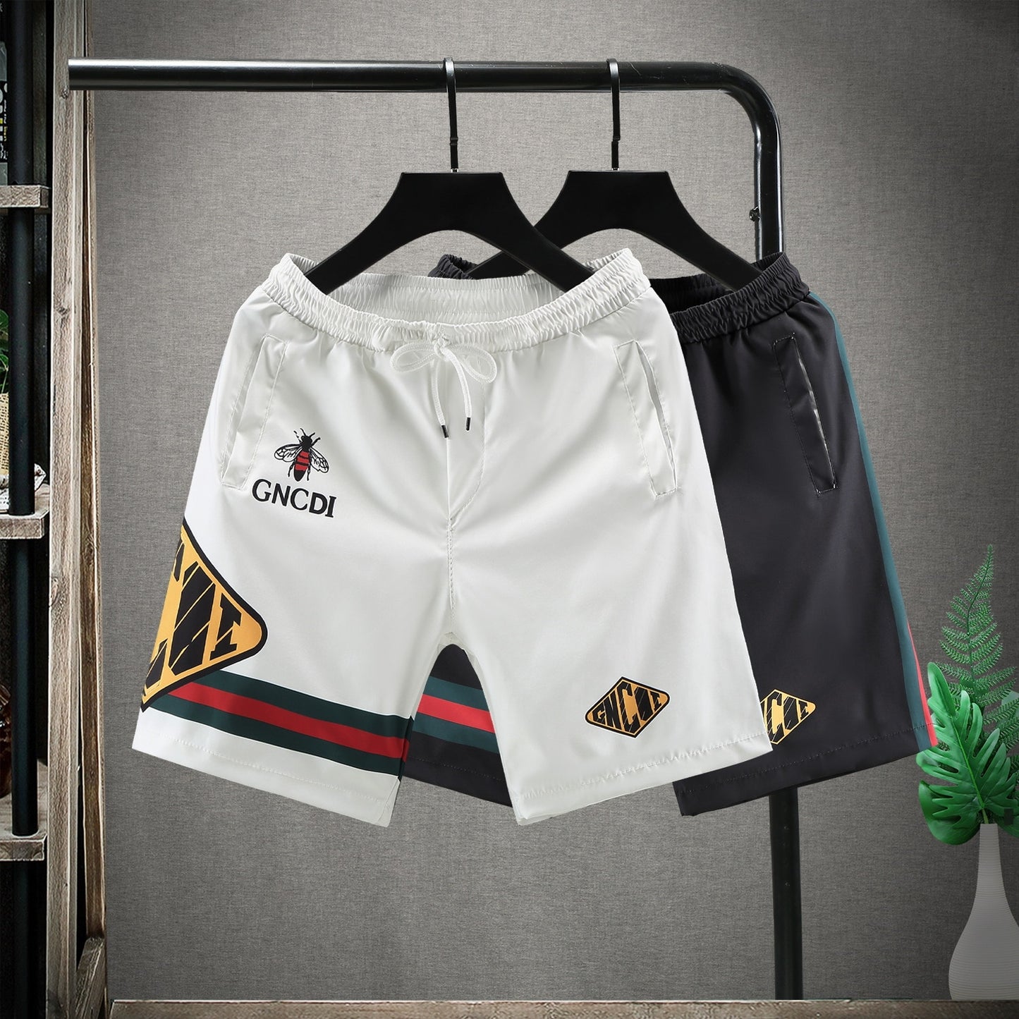 Men&#39;s Casual Five-point Pants Man Summer Quick-drying Loose Sports Shorts Trend Printing Trousers for Male Fashion Streetwear